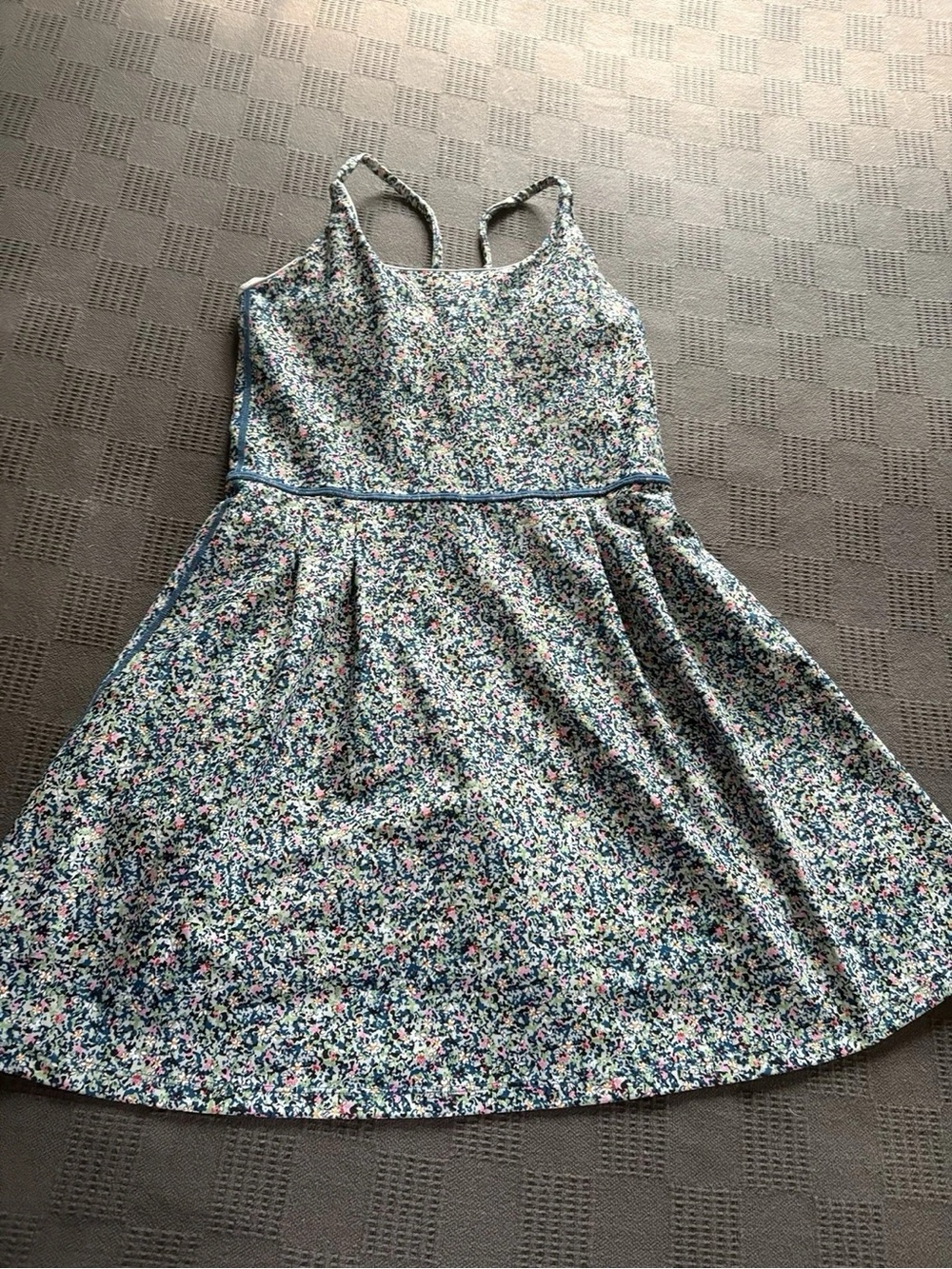 Sage Multicolor Floral Spaghetti-Strap Dress